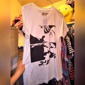 Yuri On Ice Anime Yaoi Manga New Collector White Graphic T-Shirt Black Print